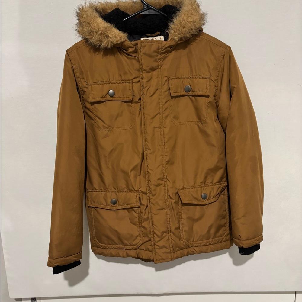 Gymboree Brown Fur-Trimmed Kids Jacket